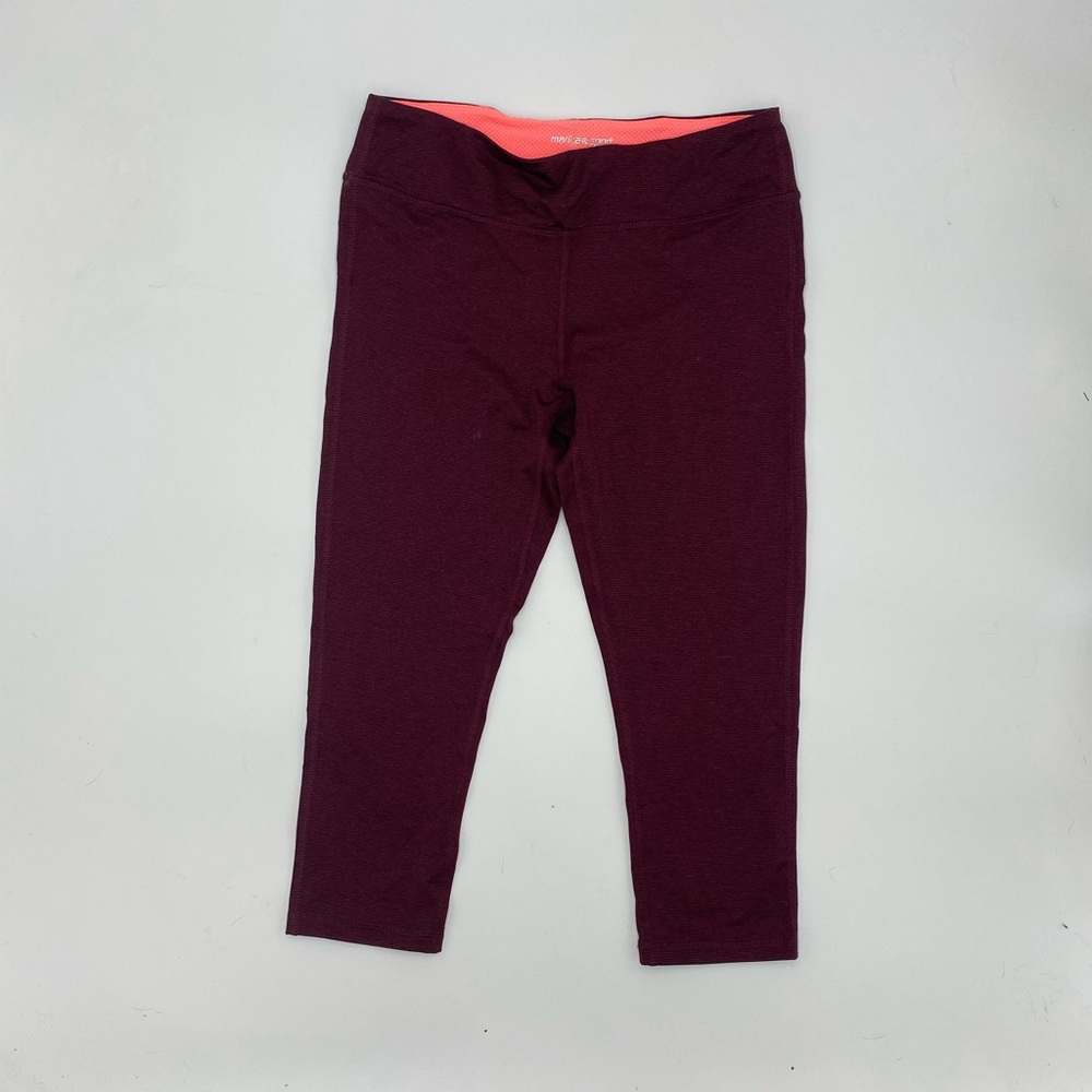 Maroon crop leggings